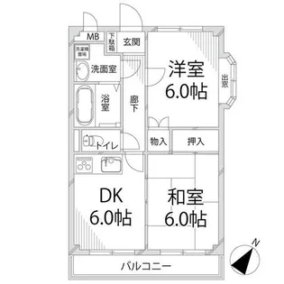 シャトー神川【3階】の間取り