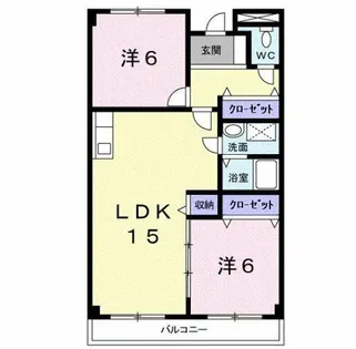 グリーンハイツ芝Ⅰ【2階】の間取り