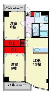 カーサベルテまつくま【7階】の間取り