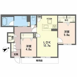 シャーメゾン土山口【1階】の間取り