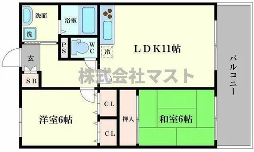 リアライズ花園町【2階】の間取り