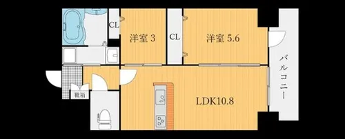 デザイナーズ ざ京【5階】の間取り