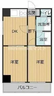ドエル恵美須【11階】の間取り