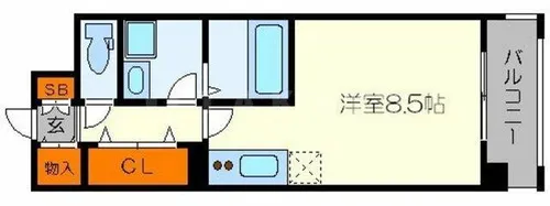 レジデンス本町靭公園【10階】の間取り