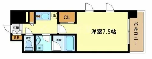 レジデンス本町靭公園【5階】の間取り