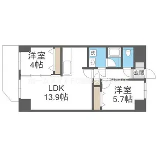 グリュックメゾンF豊中XV【0801号室】の間取り