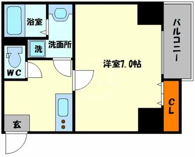 ES-Grande大阪福島(旧ETC福島)【7階】の間取り