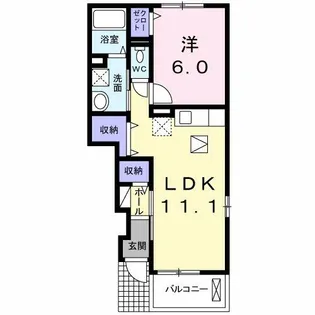 トゥシック【1階】の間取り