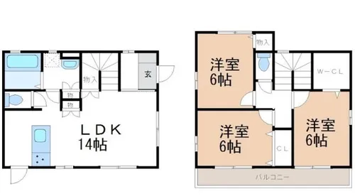 愛知県刈谷市半城土中町2丁目【一戸建】の間取り
