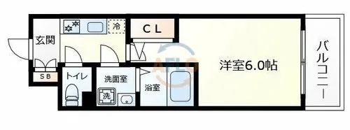 エスリードレジデンス梅田グランゲート【6階】の間取り
