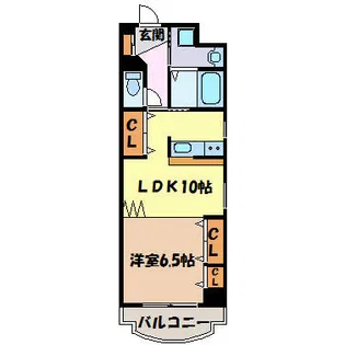 第13オオタビル【6階】の間取り