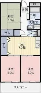 Limpia江口【203号室】の間取り