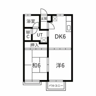 コーポα【203号室】の間取り