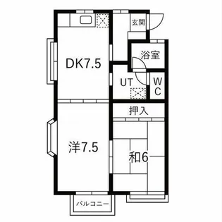 コーポα【105号室】の間取り