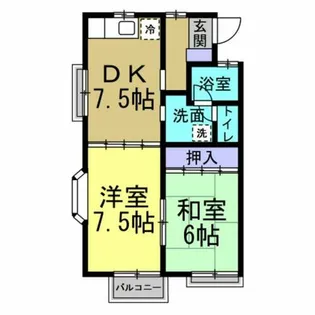 コーポα【105号室】の間取り