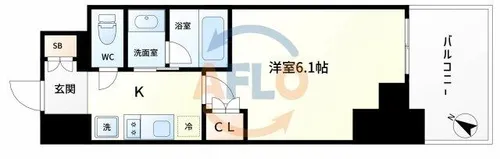 クレストコート靭公園THE CLASS【4階】の間取り