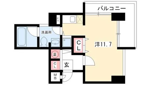 第13フクマルビル【1001号室】の間取り