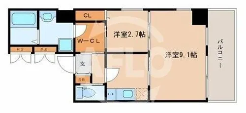 Trustman Horie【4階】の間取り