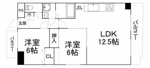 エストアベニュー【4階】の間取り