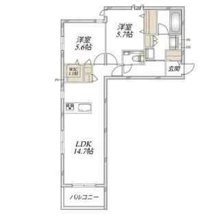 グランメゾン梅ノ木【205号室】の間取り