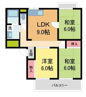サンハイツ実穂【3階】の間取り