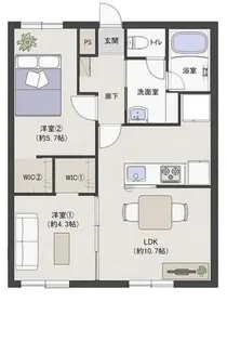 ハイツ前田(借上)【2階】の間取り