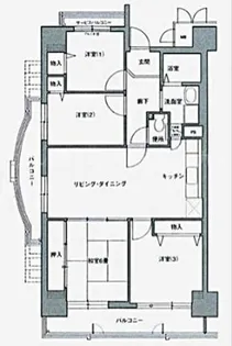 コーシャハイツ苅田【5階】の間取り