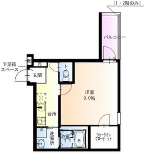 大阪府大阪市西淀川区歌島1丁目【アパート】の間取り