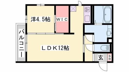アムール【203号室】の間取り