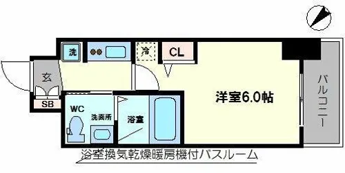 エステムコート難波IVアトリ【3階】の間取り