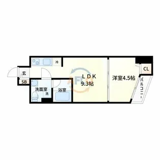 RIDGE江坂【9階】の間取り