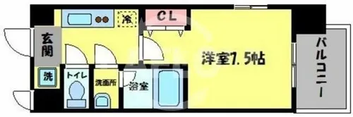 スプランディッド難波Ⅱ【11階】の間取り