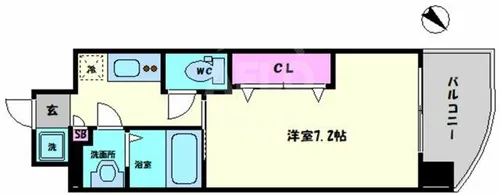 ラグゼ弁天町【503号室】の間取り
