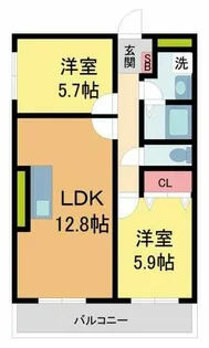 ファミーユ仁川【2階】の間取り