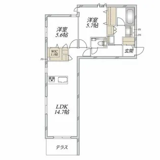 グランメゾン梅ノ木【105号室】の間取り