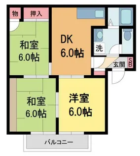 ファミール仁川III【1階】の間取り