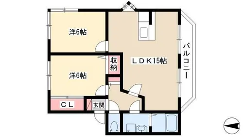ラ・コンフォルテ【2-A号室】の間取り