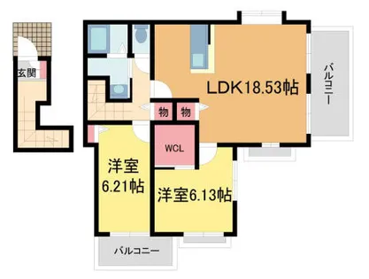 LaPLUME【101号室】の間取り