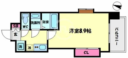 Luxe難波西Ⅲ【7階】の間取り