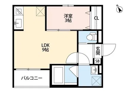 フェニーチェ九条【3階】の間取り