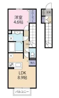 エスペランサ小倉北【205号室】の間取り