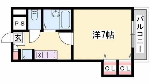 ジュネス神屋町【6階】の間取り