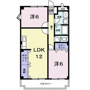 ディアコート横山【3階】の間取り
