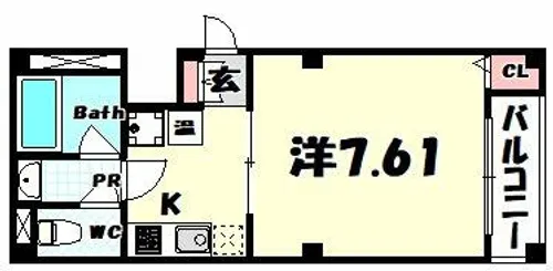 サントル花隈【5階】の間取り