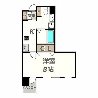 ベリーウェル阿倍野【606号室】の間取り