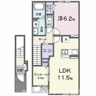 リアン フィルA【2階】の間取り