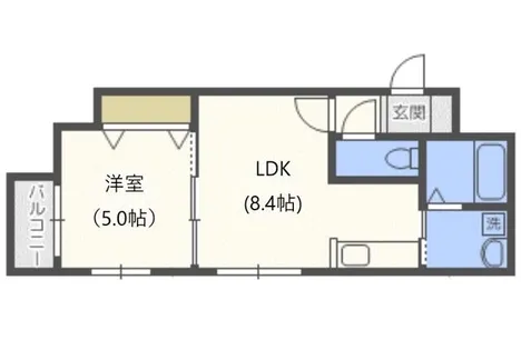 ルチアーノ山鼻【1階】の間取り