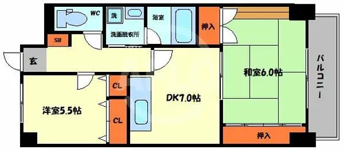 パークハイツ【3階】の間取り