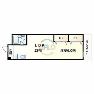 西田辺ハイツ【4階】の間取り