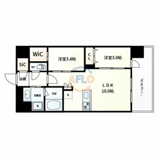 コンフォリア・リヴ京橋【2階】の間取り